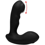 Alpha-Pro 7X P-Milker Silicone Prostate Stimulator With Milking Bead, Black