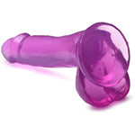 Lynx 6 Inch Ice Dildo with Balls - Purple