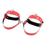 Adjustable Leather High Heels For Bdsm Play - Fetish Restraint Shoes With Lock And Key - Bondage Accessories For Sensual Experience (Red)