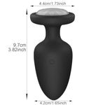 10 Mode Vibrating Anal Massager with LED Glow, Rechargeable Silicone Prostate Plug for Men