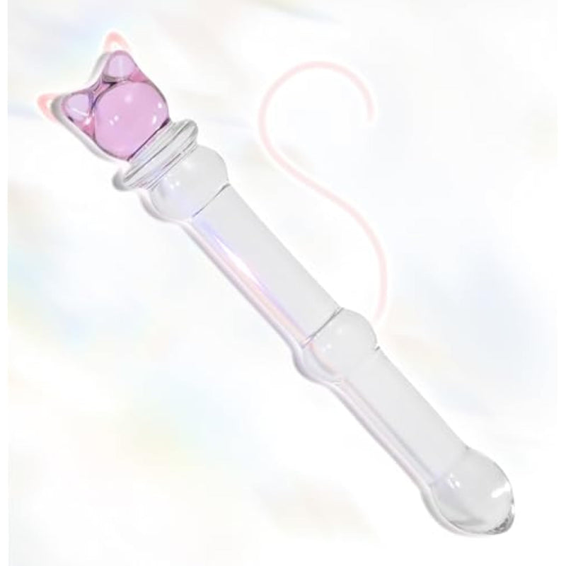 Glass Anal Plugs Anal Beads Cute Clear Butt Plugs Crystal Dildo Female For G-Spot Massage Adult Sex Toys For Couples (M)
