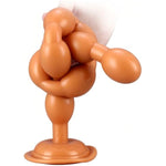 19.69 Inch Long Anal Beads Butt Plug G Spot Dildo Deep Massager Suction Cup Adult Sex Toys, Silicone Anal Plug Prostate Masturbator For Beginners And Advanced Players (Gold)