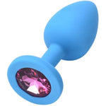 Pleasure Plugs, Midnight Blue Crystal Silicone Adult Toy For Couples, Unisex (Large)