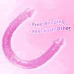 Lover Luxe Double-Ended Dildo Waterproof Jelly Double Dongs Realistic Dildo Penis Cock Anal Butt Plug Massager G-Spot Stimulation Orgasmic Adult Sex Toys For Women Men (Pink, Xl)