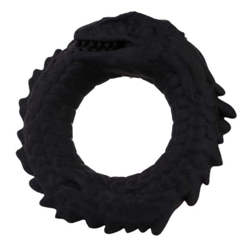 Soft Silicone Cock Ring For Men, Animal Design Elastic Penis Ring With Massage Texture, Reusable Waterproof Chastity Sex Toys For Men And Couples (Black,Julong)