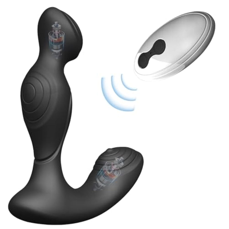 Anal Plug Vibrator 10 Speed Dildo Prostate Massager Silicone Buttplug Training Kit Two-Way Powerful Motor For Adult Men And Women Masturbation Sex Toys And Games