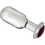Glass Crystal Anal Plug With Jewelry Base Round Head Anal Plug Adult Sex Toy