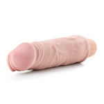 Blush Adult Sex Toy - X5 Plus Vibrator - Hard On Realistic Vibrating Dildo - 9.25" Soft Veiny Shaft G Spot Clitoral Stimulator -Multi Speed Vibrations - Waterproof Massager For Women & Couples - Beige