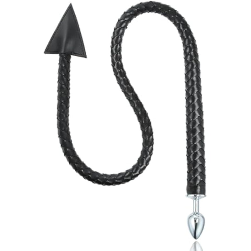 Sex Game Metal Butt Plug With Devil Tail, Couples Sex Anal Plug Toy Tail Sm Masturbation Anus Plug For Women Men Couples Sex Game Cosplay Anal Vagina Stimulation Massage Sex Whip