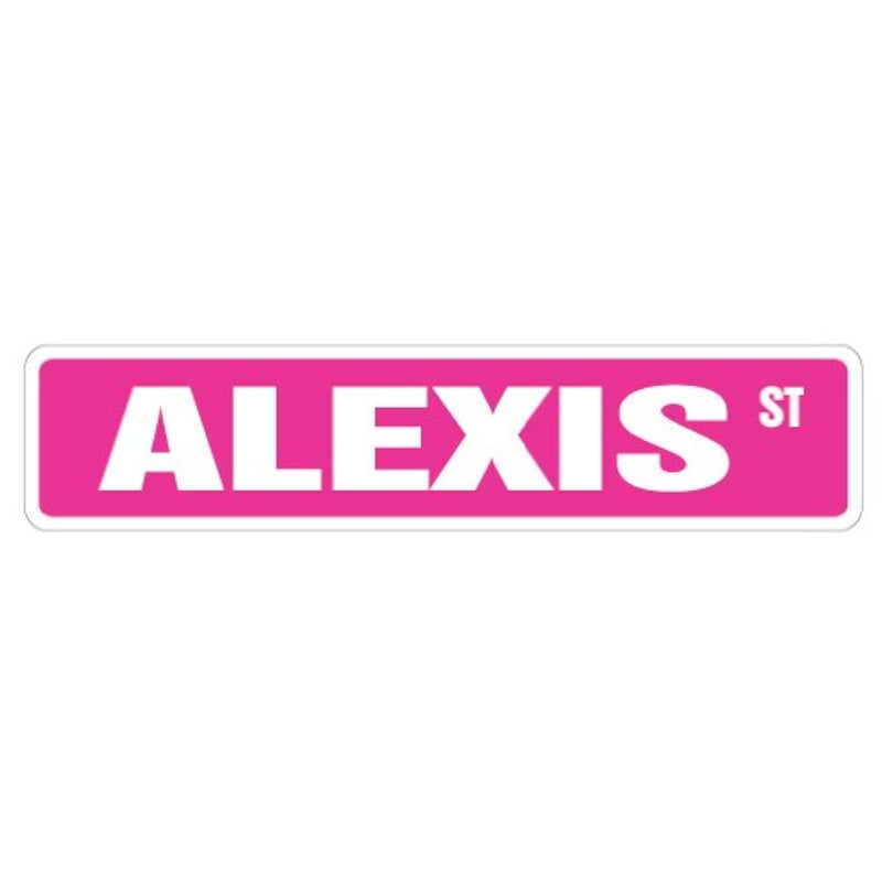 Alexis Street Sign Childrens Name Room Sign | Indoor/Outdoor |  18" Wide Plast