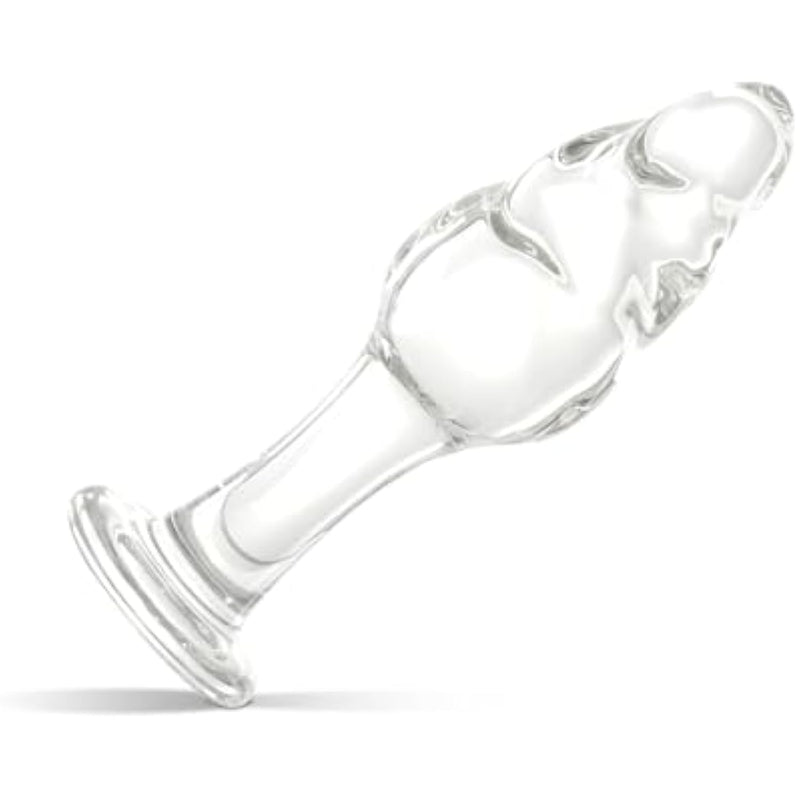 Large Anal Butt Plug,Glass Anal Trainer With Long Neck, Adult Sex Toy For Beginners Men Women,5.1 * 1.6 Butt Dildo…
