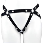 Male Anti-Off Chastity Cage Strap, Chastity Device Penis Cage Accessories, Pu Auxiliary Elasticity Belt With Scrotum Cock Rings, Three Way Elastic Band Bondage Belt Sex Toys For Men Gay (Black)
