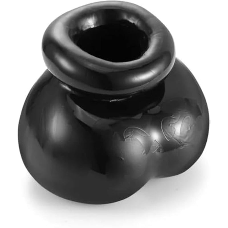 Silicone Cock & Ball Ring For Men – Testicle Stretcher, Chastity Cage & Erection Enhancer | Bondage Gear Cbt Toy For Pleasure, Control & Longer-Lasting Performance (Black)