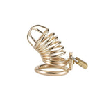 Men'S Metal Gold Chastity Lock Confinement Penis Lock A203