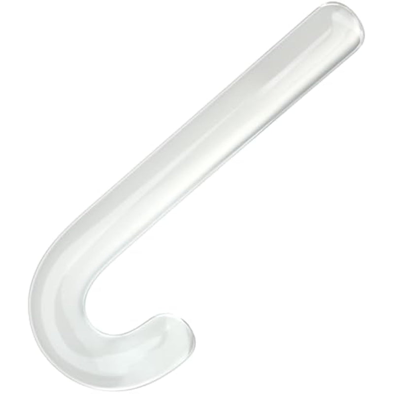 Glass Anal Hook Butt Plug Crystal G-Spot Dildo Realistic Candy Cane Pleasure Wand Vaginal Stimulation Prostate Massager Anus Stretcher For Women Men Transparent