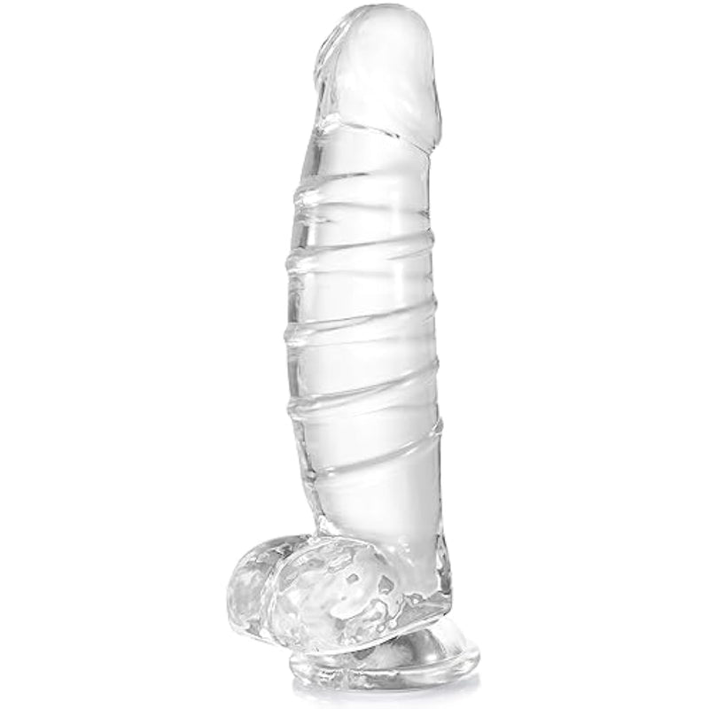 Big Realistic Dildo, 10.04 Inch Soft Jelly G-Spot Dildo With Suction Cup, Adult Sex Toy For Women Me Gay Anal Plug Sensory Toys (Clear M)