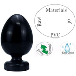 Black Color Egg Ball Shape Anal Plug With Suction Cup Adult Sex Toy, 4 Different Sizes Of Anal Massager Toys Adult Butt Plug Sex Toy For Women Men And Couple -Xxl, 2X-Large