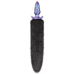 Silicone Fox Tail Butt Plug with Removable 14 Faux Fur Tail and Secure Screw-In Connector for Fantasy Role Play