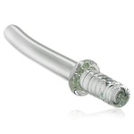 Anal Butt Plug Glass Anal Trainer Samurai Sword Clear Chrystal Pleasure Wand Anal Stimulation Adult Sex Toy For Men Women Couples Masturbation (M)