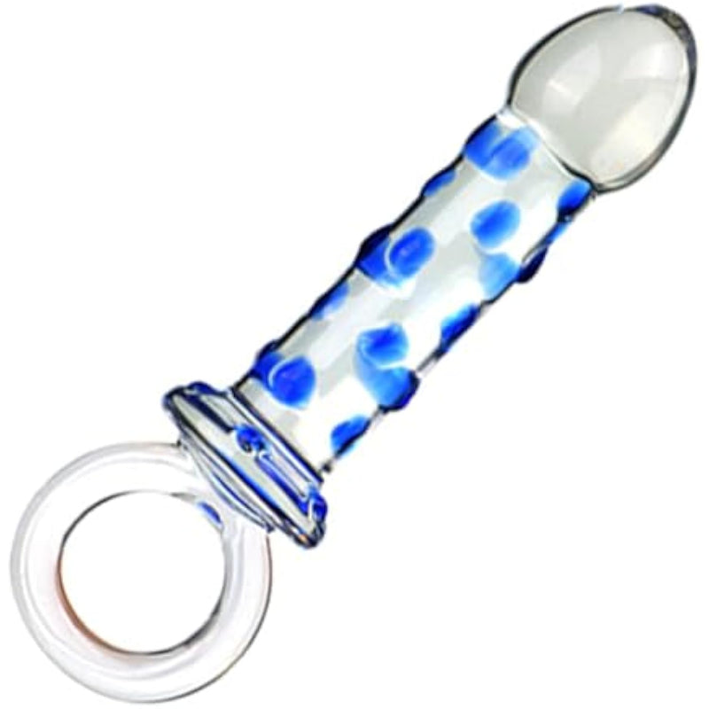 Anal Butt Plug Glass Anal Trainer With Big O Ring Crystal Pleasure Wand Sex Toy,G-Spot Pleasure Wand Glass Dildo Expander Crystal Anal Plug Anal Masturbator Sex Toy For Men Women(Style 3)