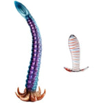 19" Realistic Tentacle Silicone Anal Plug, 4.8'' Glass Butt Plug