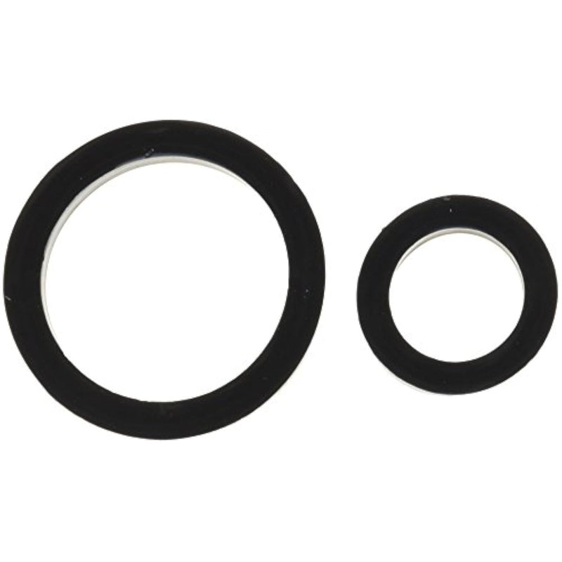 Doc Johnson Titanmen Silicone Cock Rings Double Pack, Black