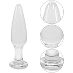 Crystal Glass Anal Butt Plug Sex Toys Clear Glass Anal Plug Anal Expander Training Transparent Butt Plug Anal Trainer For Women Men Couples Tapered Head Anal Trainer Toy Anal Sex Toy (S)
