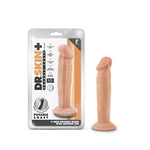 Dr. Skin Plus - 6 Inch Realistic Posable Dildo - Suction Cup Base For Hands Free Play And Harness Compatible - Triple Density And Flexible Sex Toy For Him Her Couples