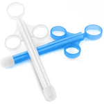 Lube Applicator Syringes, 2-Pack Precision Lubricant Injector With Smooth Rounded Cap For Men, Women & Couples - Reusable, Easy To Clean, 10Ml (White & Blue)