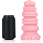Macaron Tower Anal Plug, G-Spot Anal Plug Liquid Silicone Butt Plug Anal Sex Toys With Strong Suction Base Orgasm Masturbator For Men Women Couples (Coral Pink) (L)