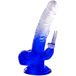 Realistic Dildo With Strong Suction Cups Vaginal Masturbation Sex Toys Massage G Spot And Clitoris Adult Anal Sex Toys For Women (L,Blue)
