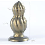 5.71 In. Length | 2.57 In. Diameter Large Butt Plug - Ultimate Black-Gold Drill: Huge Xxl Anal Plug, Big Butt Plug, Anal Toy, Anal Toy, Sex Toy Made With Skin-Like Silicone.