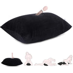 Inflatable Sex Position Pillow Suction Cup Dildo Mount For Coupe Sex Women G Spot Position Cushion, Portable Dildo Pillow For Sex Body Positioners With Hole Love Position Aid For Adults Couples(Black)