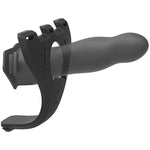Doc Johnson Body Extensions - BE Aroused - Hollow Strap-On System - Remote Operated Vibrating Silicone Harness with Elastic Waist Band and Bulbed Hollow Dildo