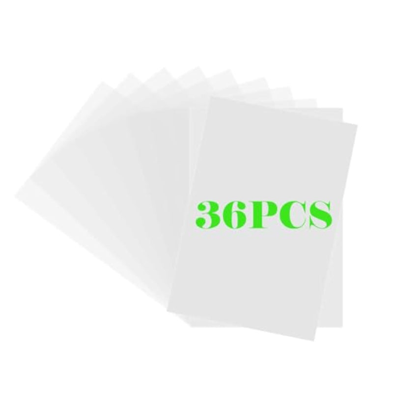 36 Pack Shrink Plastic Sheets, 8 x 5.7 Inch Sanded Film for DIY Crafts