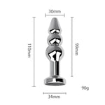Anal Vibrating Butt Plug, Metal Anal Plug Vibrator Anal Dildo Prostate Massager With 10 Vibrations, Anal Sex Toys Large With Remote Control, Graduated Adult Toys For Men Women (Vibrating F)