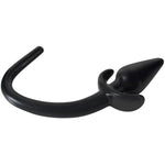 Anal Plug With Puppy Dog Tail, Anal Dilator Trainer Butt Plug Sex Toy For G-Spot Anal Clitoral Stimulation, Flexible Soft Prostate Massager Masturbator For Women Men Couple Cosplay Roleplay(9In,Black)
