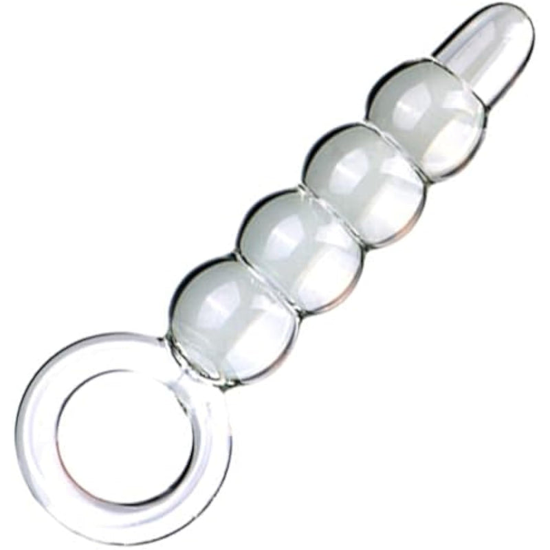 Anal Butt Plug Glass Anal Trainer With Big O Ring Crystal Pleasure Wand Sex Toy,G-Spot Pleasure Wand Glass Dildo Expander Crystal Anal Plug Anal Masturbator Sex Toy For Men Women(Style 2)
