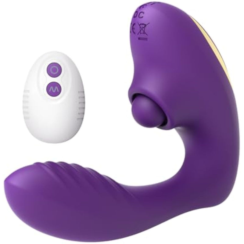Tracy’S Dog Adult Toys, Clitoral & G Spot Vibrator With Remote, 10 Tapping Pulse & 10 Vibration Modes, Body-Safe Silicone, Waterproof & Rechargeable, Rabbit Vibrating Sex Toy For Women Couples Purple