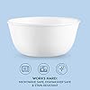Vitrelle 28-oz Soup/Cereal Bowls Set of 6, Chip & Crack Resistant Dinnerware Bowls for Soup, Ramen, Cereal and More, Triple Layer Glass, Winter Frost White