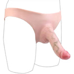 Universal Size Lifelike Realistic Design Curvy Shape Dildo Panties Wearable Dildo Strap On For Men Couple With Hollow Sleeve Inside Soft Flexible Waterproof