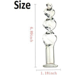 Crystal Glass Threaded Dildos With Realistic Penis Spiral G-Spot Anal Butt Plug,Thread Glass Anal Dildo Anal Plug Glass Anal Plug Hot & Cold Stimulate Anal Trainer Anal Toy For Men Women