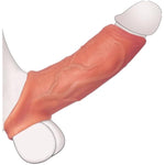 Realistic Penis Sleeve, Cock Ring Dick Extender, Erectile Aid Adult Toys Girth Enhancer And Delay Ejaculation Silicone Penis Pump Sex Toy For Men, Penis Prolonger Sheath For Couples
