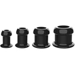 4 Pcs Soft Silicone Hollow Anal Plug Set Peep Anal Expansion Wearing Anal Plug Kit For Adult Transparent Sm Bed Game Toys(Black)