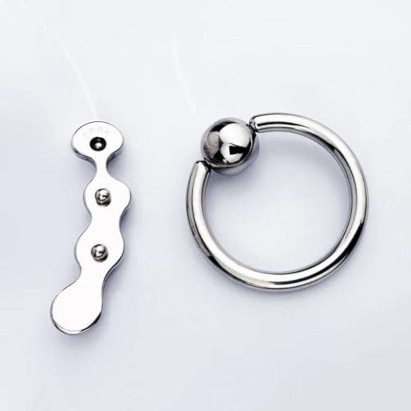 Stainless Steel Anal Beads Anal Plug Prostate Massage Anal Ball With Penis Ring Bdsm Sex Toys Masturbator Stimulator Intimate Sex Products (S)