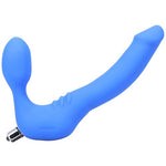 Strapless Slim Silicone Dildo Vibrating Couples Harness-Free Toy Set