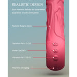 Realistic Vibrator Dildo For Women, Sex Toys Clitoris G Spot Anal Stimulator With 10 Powerful Vibration Mode, Adult Toys Waterproof Powerful Vibrator For Couples