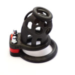 French Adjustable Chastity Belt Men Cock Cage Matrix-50 By Elite Deluxe, 5 Rings