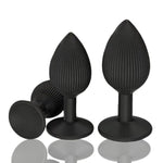 3Pcs Anal Plug Adult Sex Toys, Silicone Butt Plug Set For Beginners Advanced Userss, Anal Plugs Anal Training Kit Sex Toys For Man, Women And Couple With Sucker Base Prostate Toys?Black?