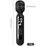Wand Vibrator Personal Massager, Clit Stimulator Vibrator With Display, 9 Electric Shock Modes & 9 Vibrating Modes Adult Sex Toys For Women Female (Black)